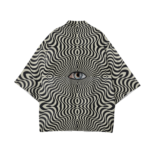 Hypnotic Eye All Over Print Short Coat