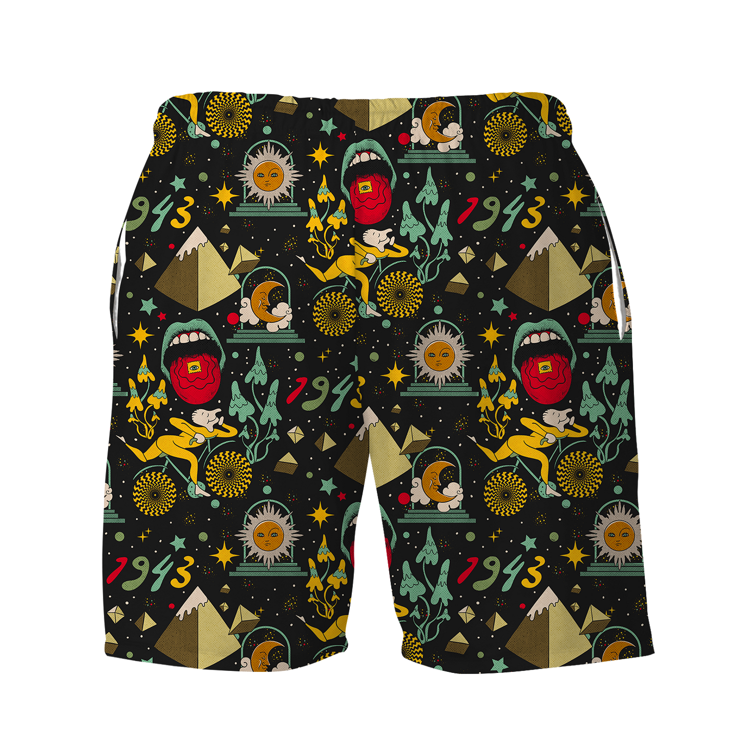 Bicycle Day Pattern All Over Print Men's Shorts