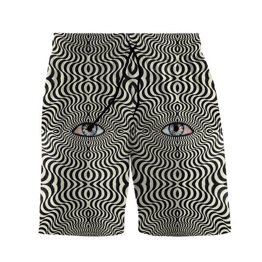 Seeing Patterns Black and Ivory Printed Shorts