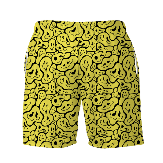 Trippy Smiley Faces All Over Print Men's Shorts