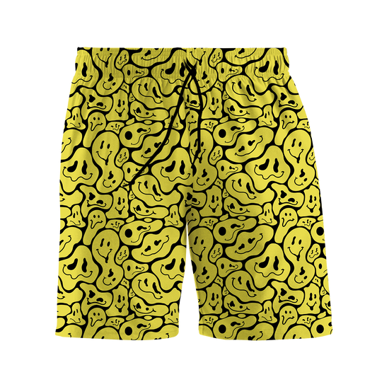 Trippy Smiley Faces All Over Print Men's Shorts