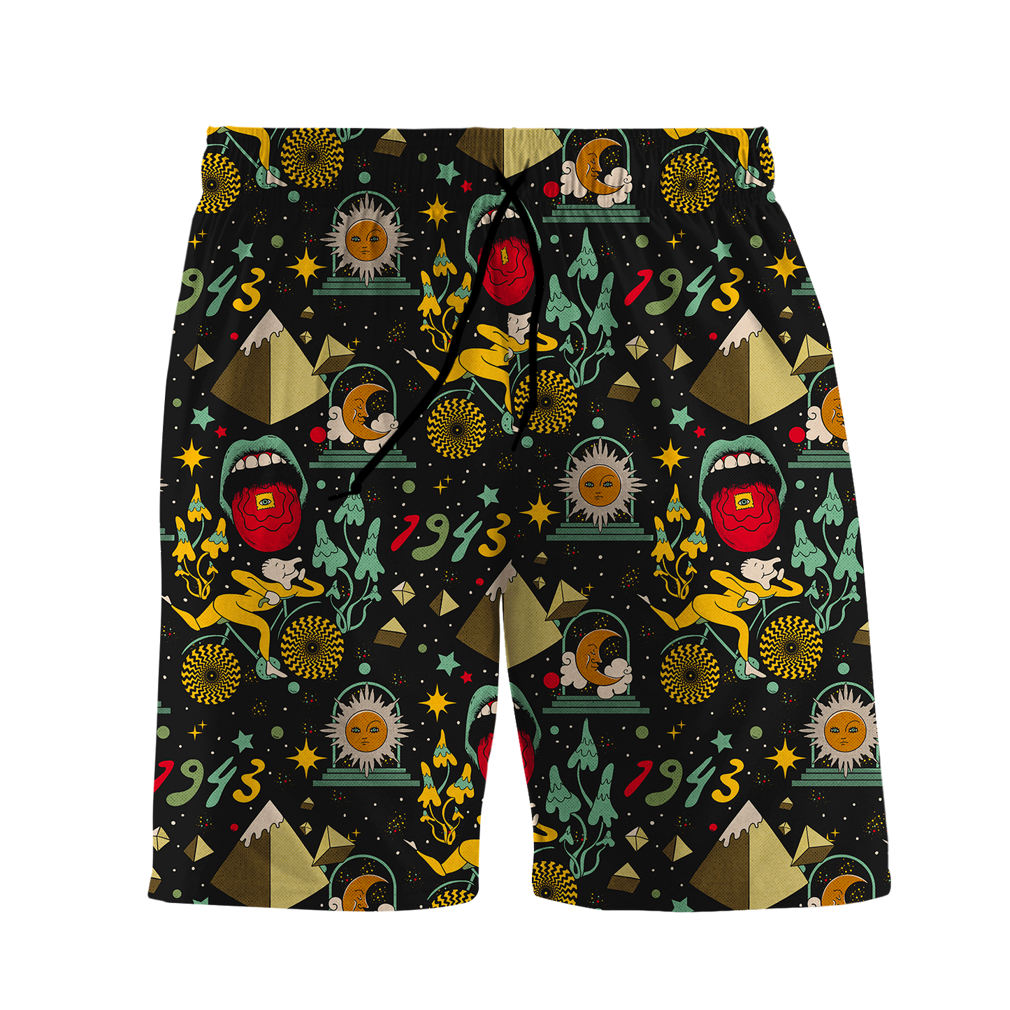 Bicycle Day Pattern All Over Print Men's Shorts
