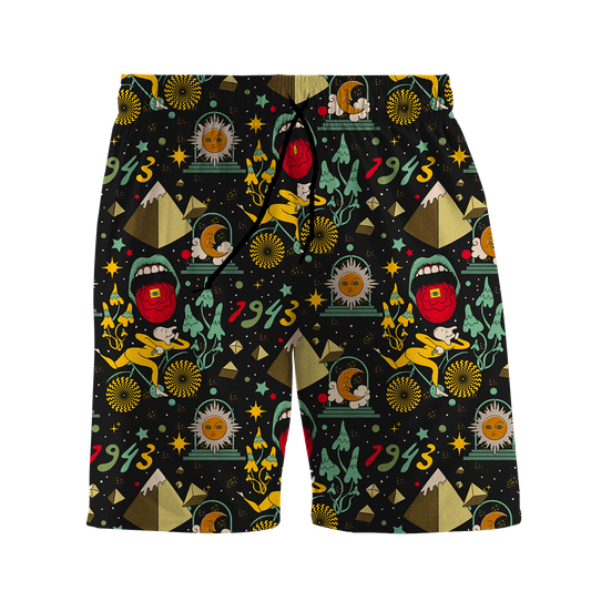 Bicycle Day Pattern All Over Print Men's Shorts