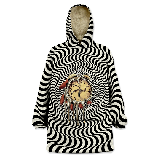 Time Is An Illusion All Over Print Wearable Blanket Hoodie