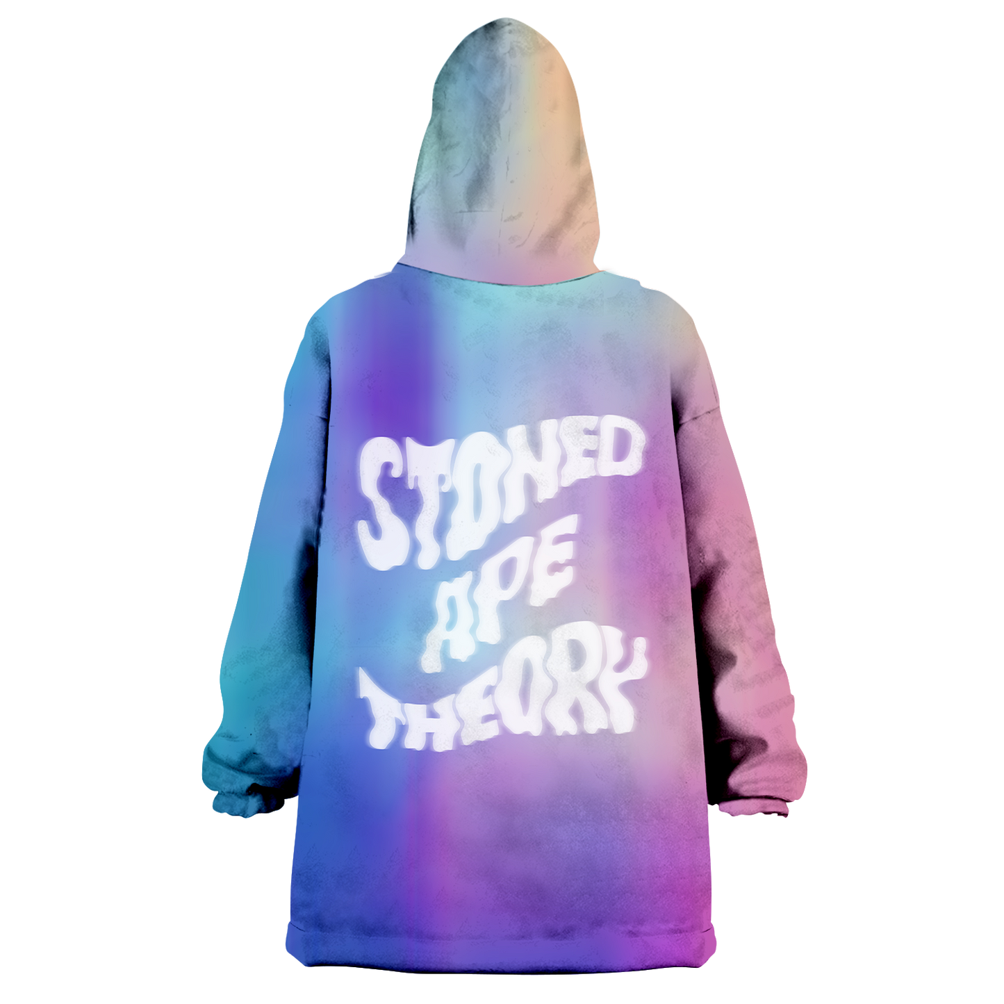 Neon Glowing Monkey All Over Print Wearable Blanket Hoodie