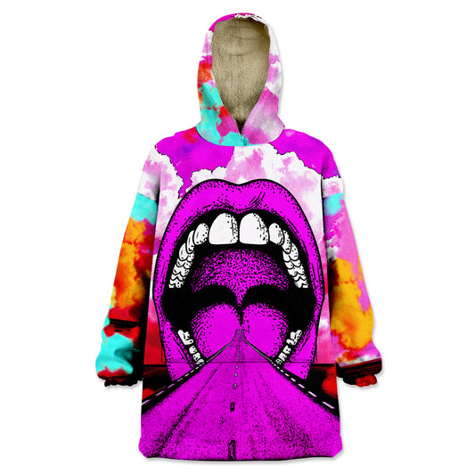 Into My Mouth All Over Print Wearable Blanket Hoodie