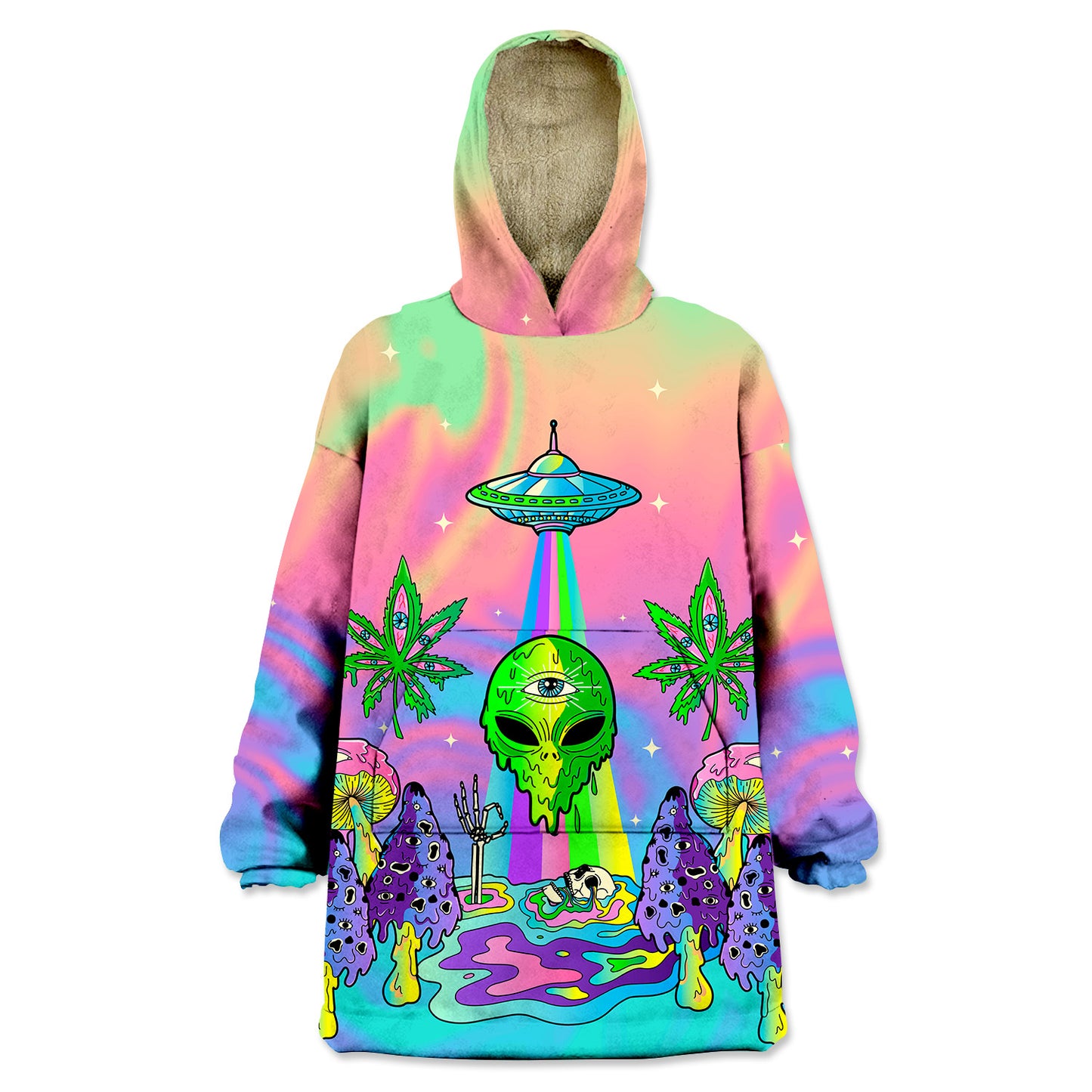 Psyc Trip All Over Print Wearable Blanket Hoodie