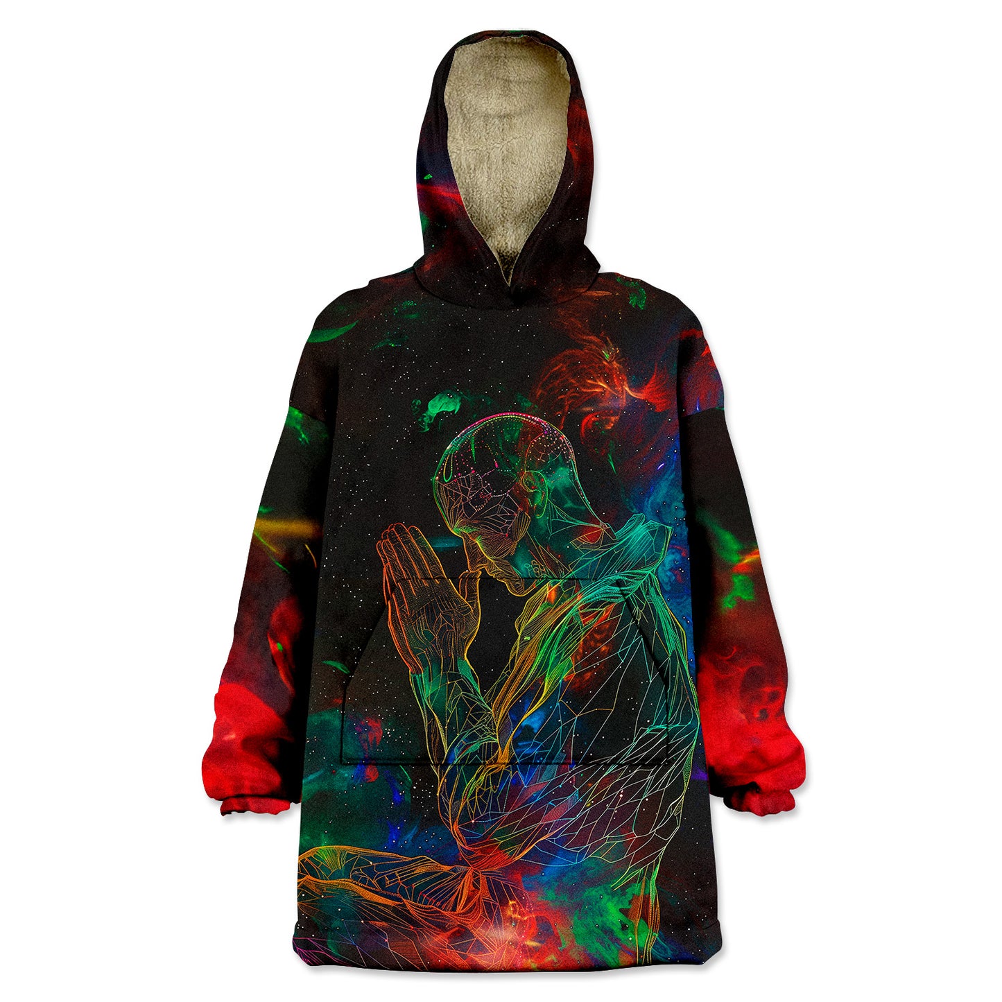 Prayer All Over Print Wearable Blanket Hoodie