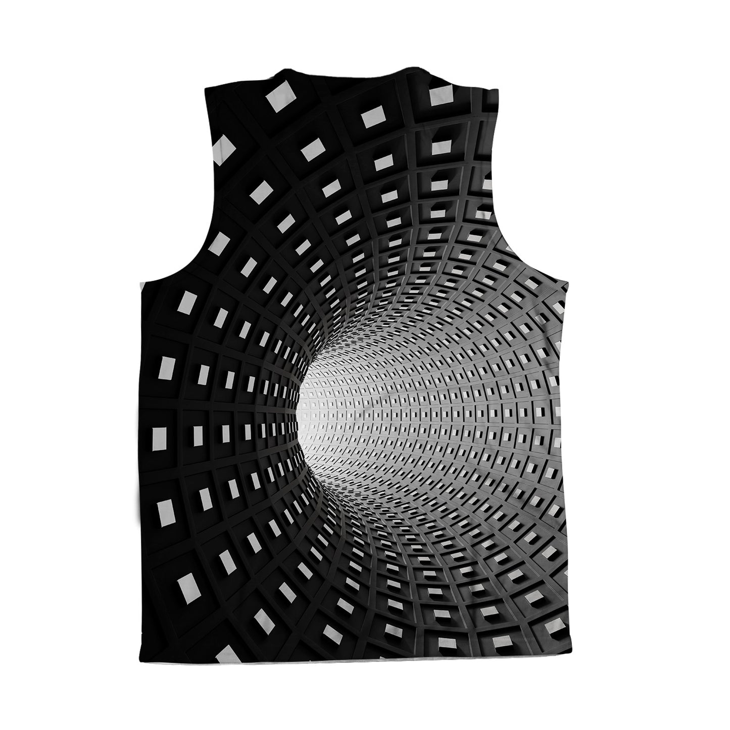 Optical Illusion All Over Print Sleeveless Tee