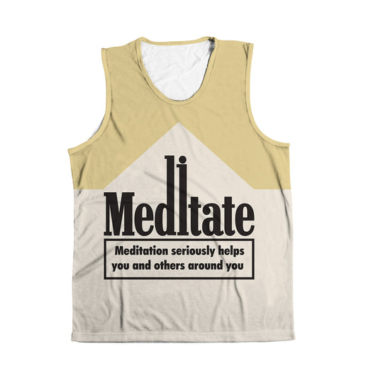 Meditate All Over Print Sleeveless Tee