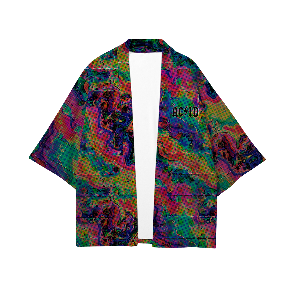 Acid Melt All Over Print Short Coat