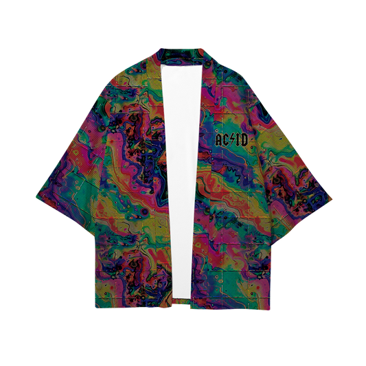 Acid Melt All Over Print Short Coat