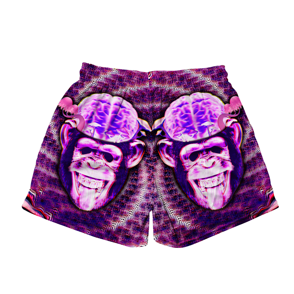 Ston~ Ape Brain All Over Print Men's Mesh Shorts