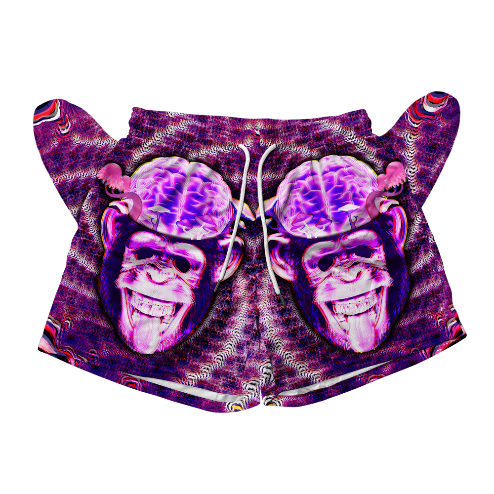 Ston~ Ape Brain All Over Print Men's Mesh Shorts