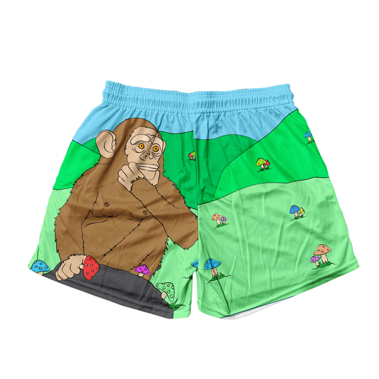 Ston~ Ape Mushroom Field All Over Print Men's Mesh Shorts