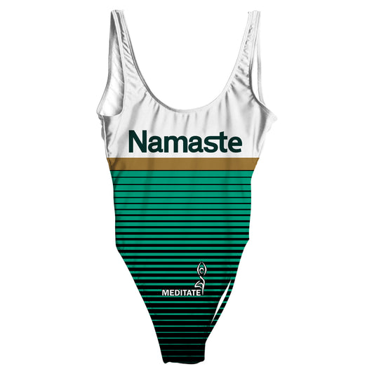 Namaste All-Over Print High Waist Swimsuit