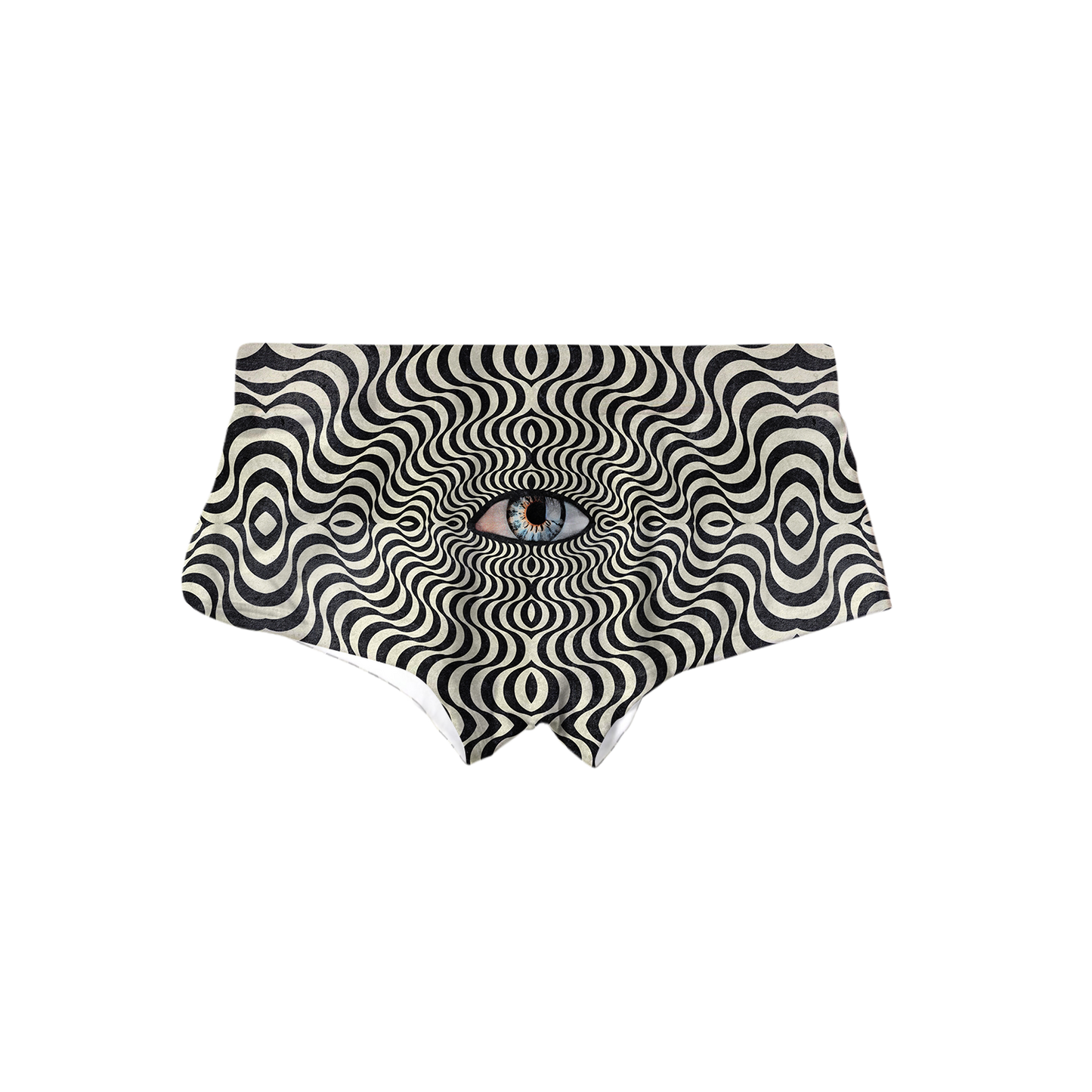 Hypnotic Eye All Over Print Triangle Swim Trunks