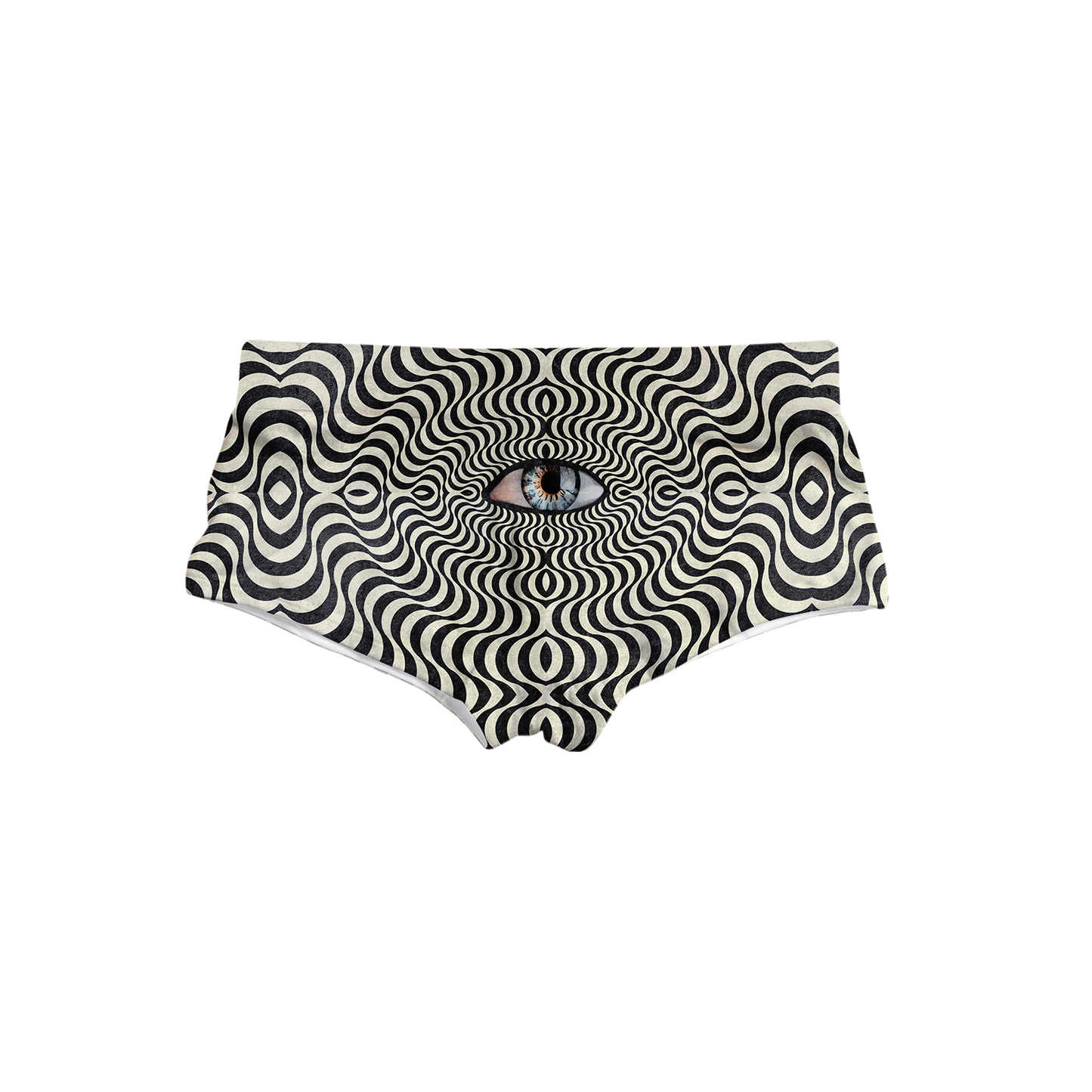 Hypnotic Eye All Over Print Triangle Swim Trunks