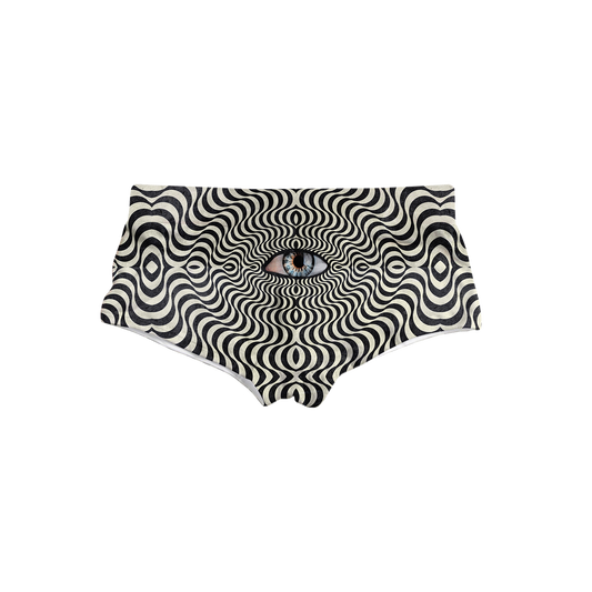 Hypnotic Eye All Over Print Triangle Swim Trunks