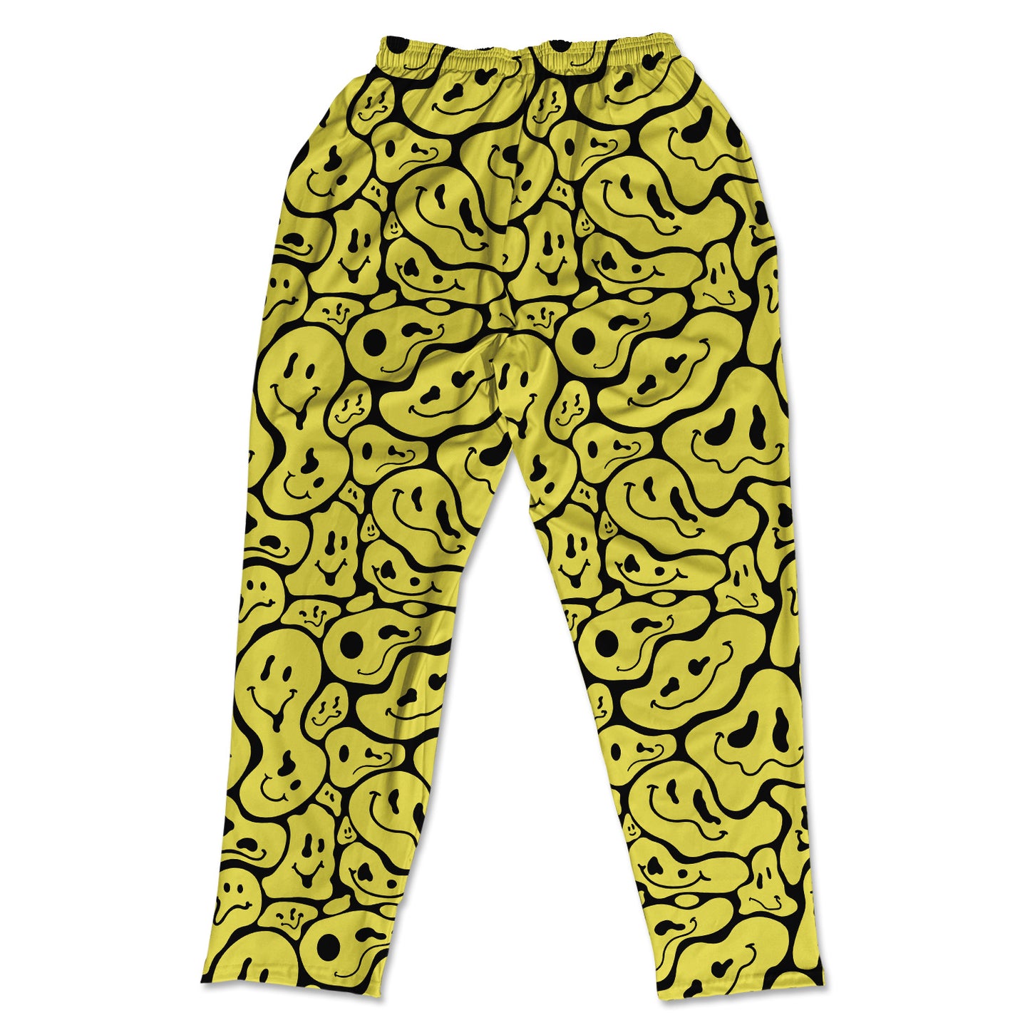 Trippy Smiley Faces All Over Print Muscle Pants