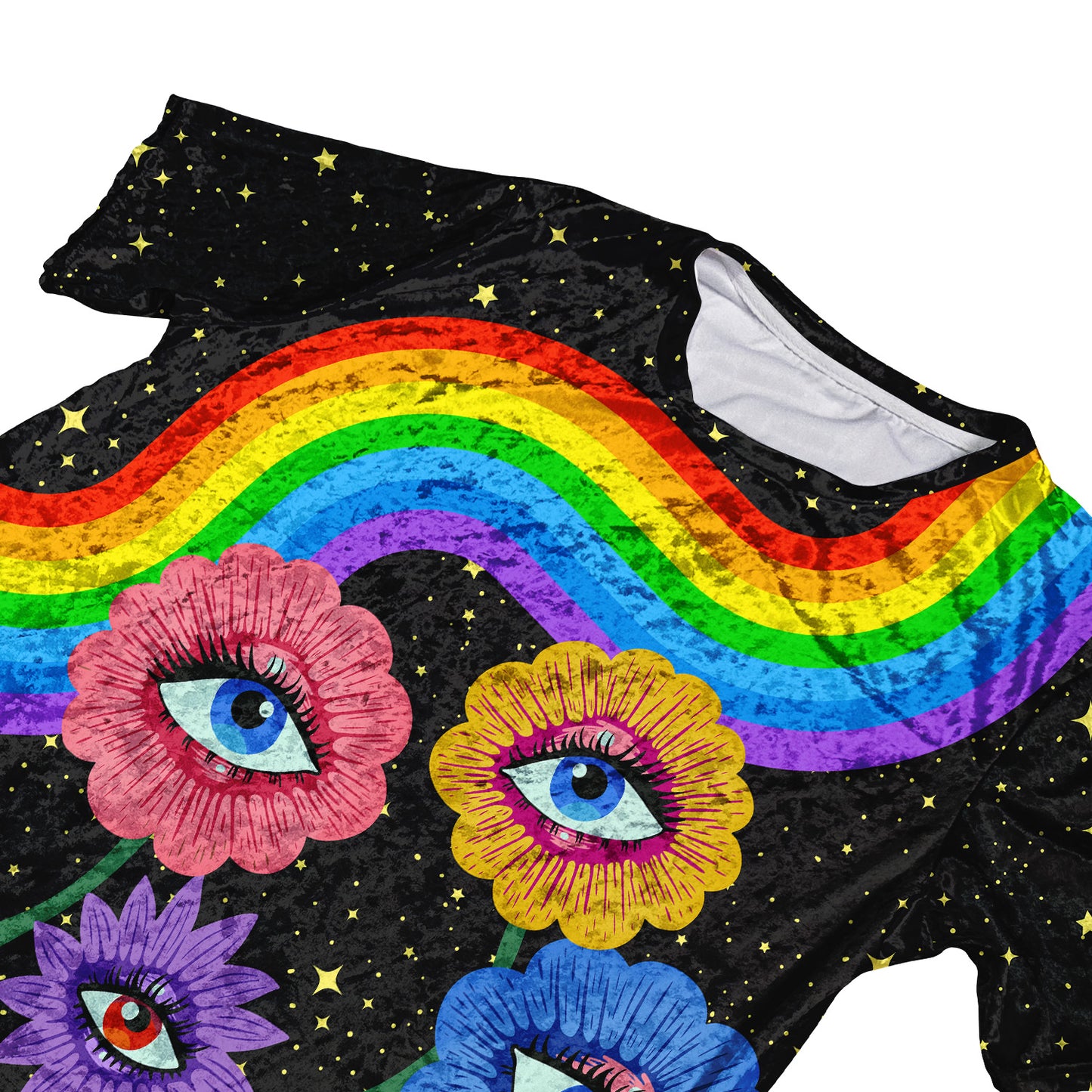 Rainbow Eyes Velvet Unisex Tee