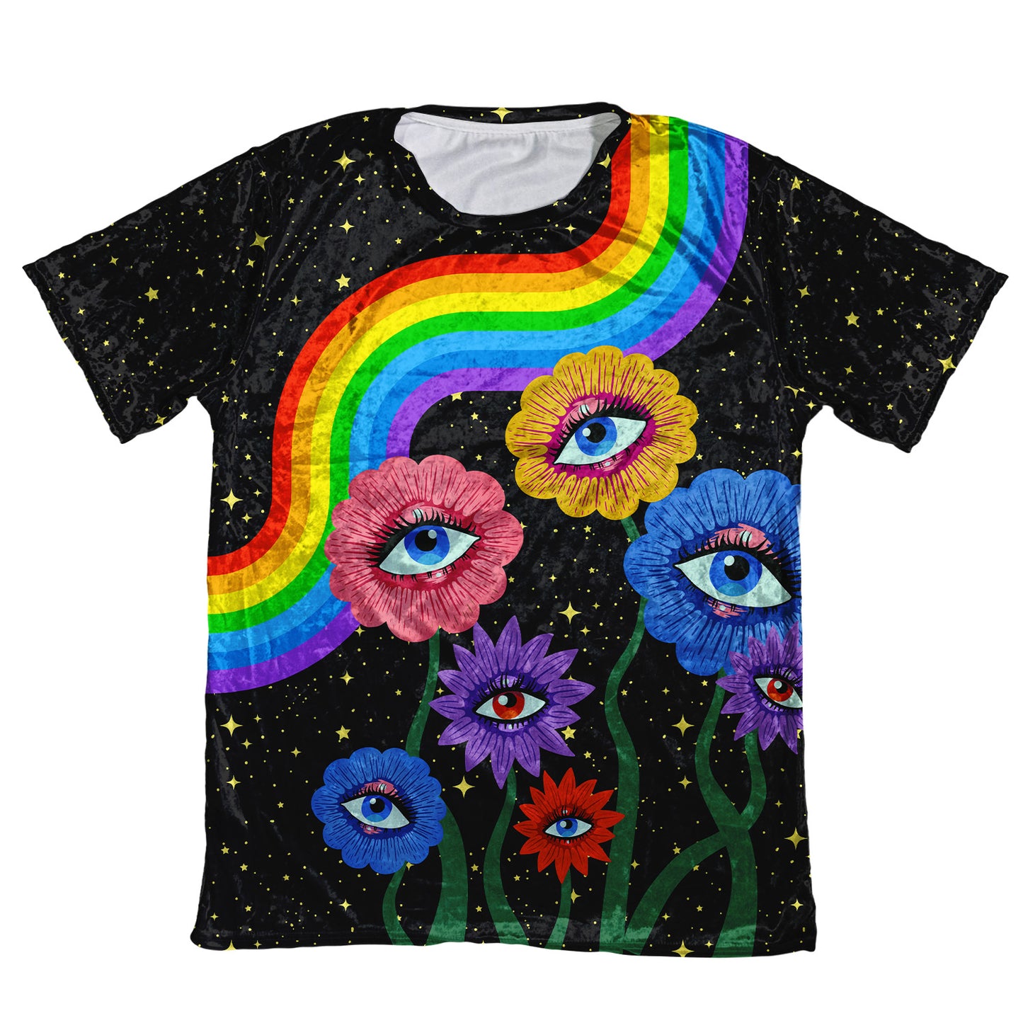 Rainbow Eyes Velvet Unisex Tee