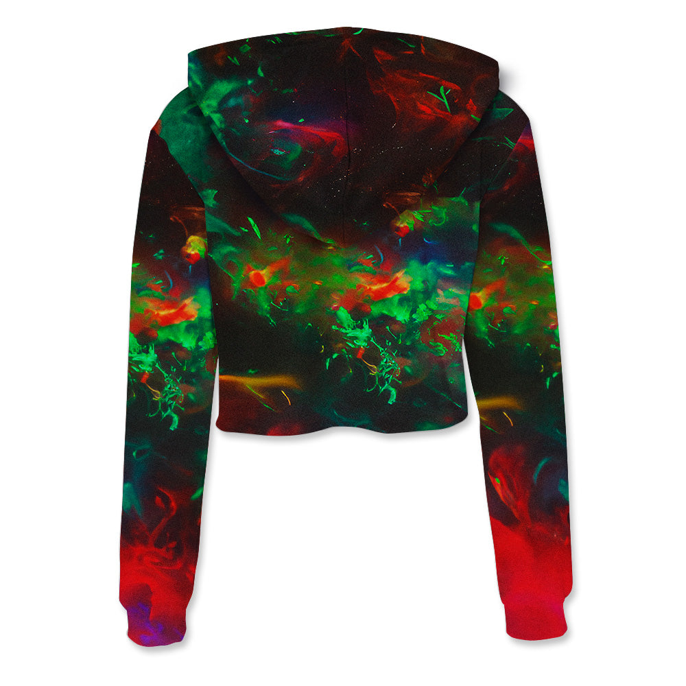 Prayer All Over Print Crop Hoodie