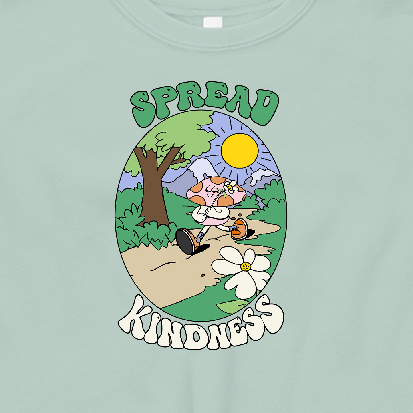 Spread Kindness Graphic Crop Sweatshirt