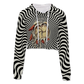 Time Is An Illusion All Over Print Crop Hoodie