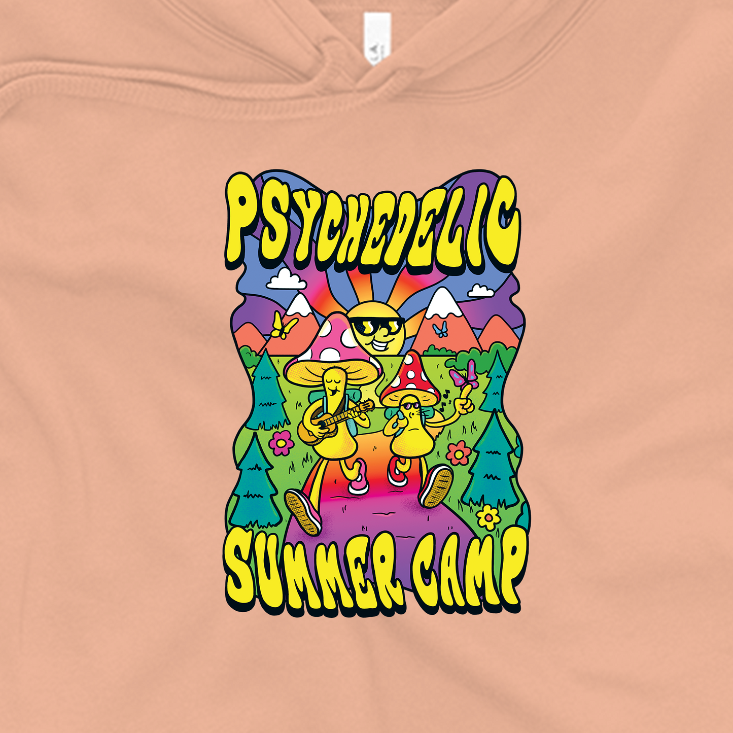 Psi~ Summer Camp Graphic Crop Hoodie