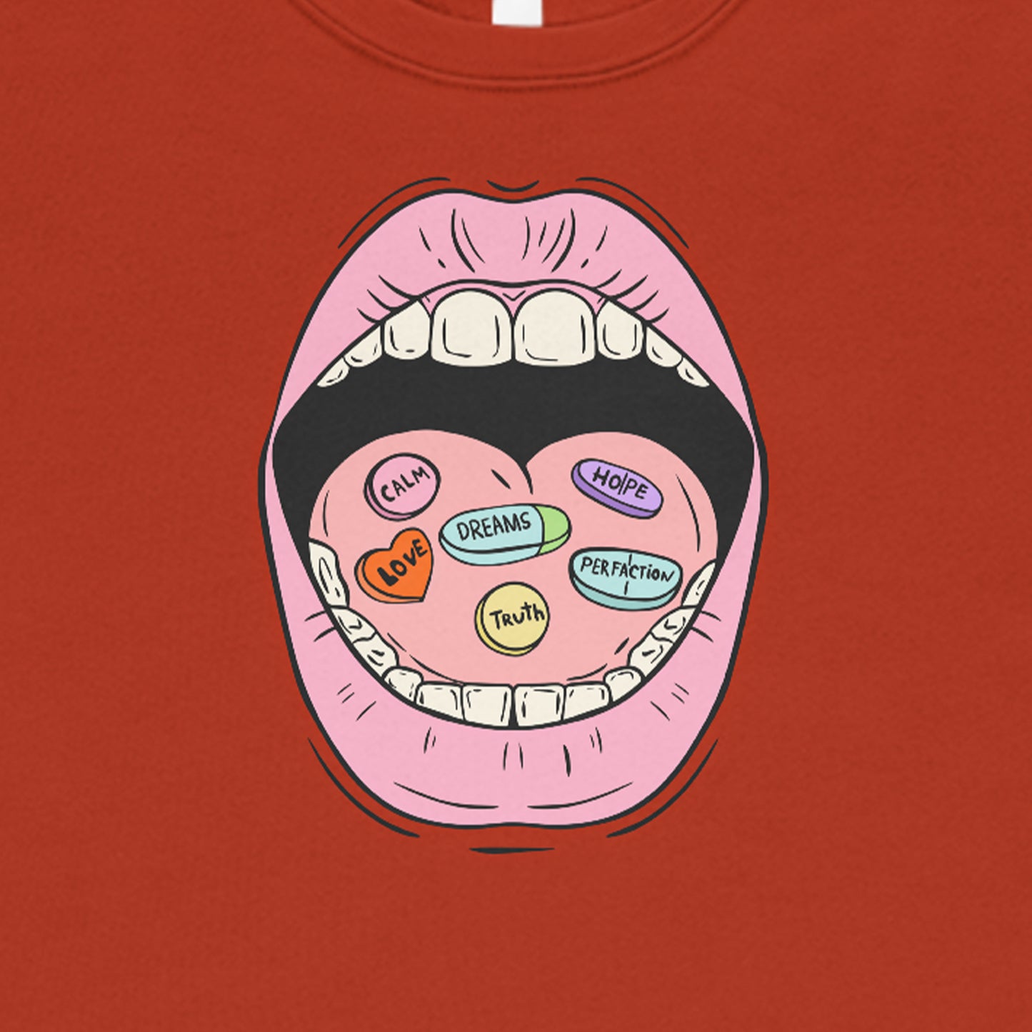 Daily Pills Graphic Crop Sweatshirt