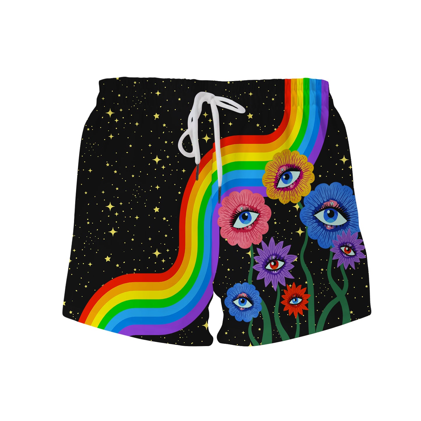 Rainbow Eyes All Over Print Women's Shorts