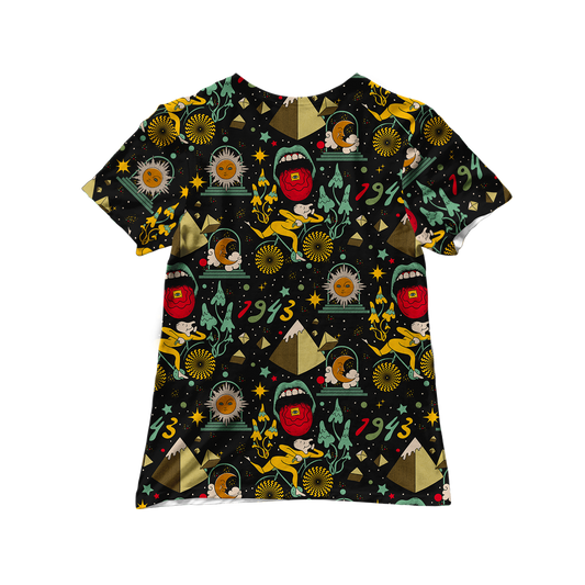 Bicycle Day Pattern All Over Print Women's Tee