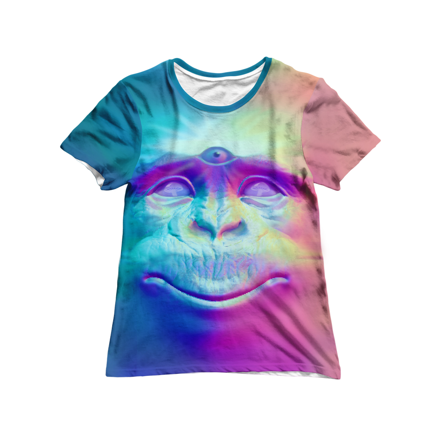 Neon Glowing Monkey All Over Print Women's Tee