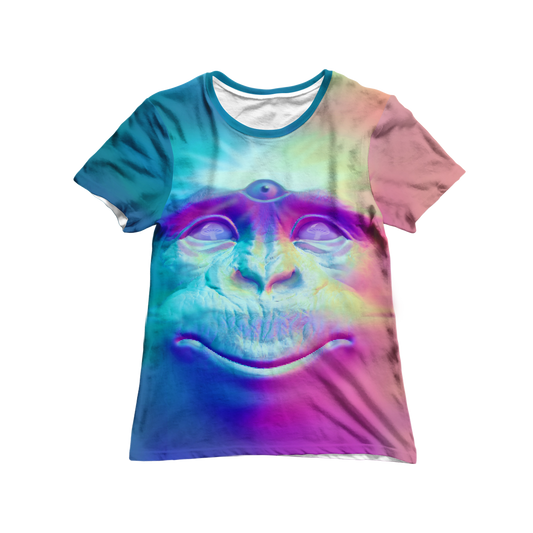 Neon Glowing Monkey All Over Print Women's Tee