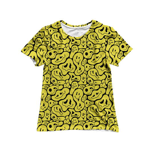 Trippy Smiley Faces All Over Print Women's Tee