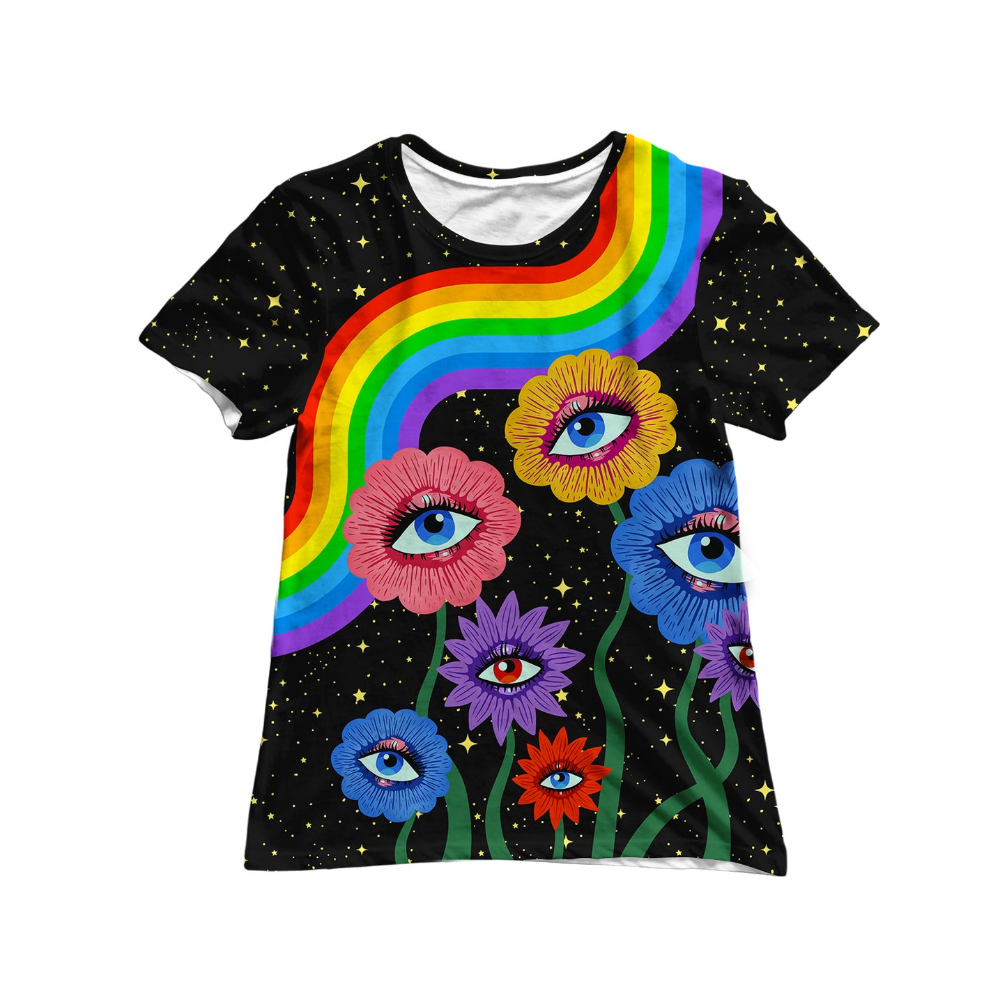 Rainbow Eyes All Over Print Women's Tee