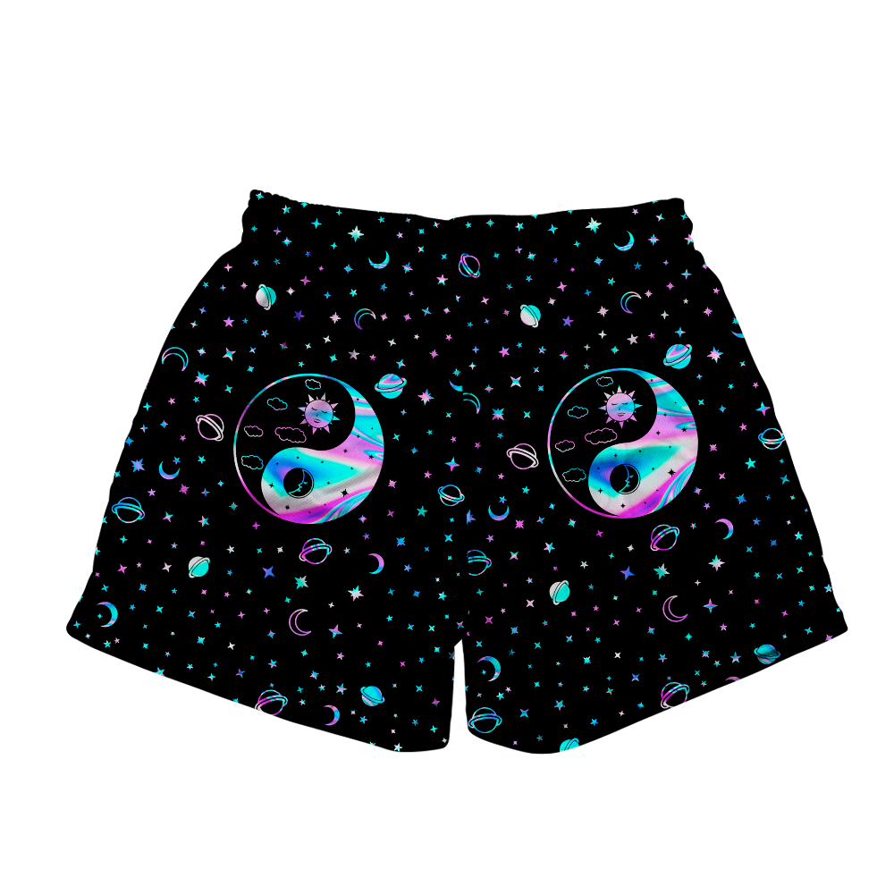 Yinyang Galaxy All Over Print Men's Mesh Shorts