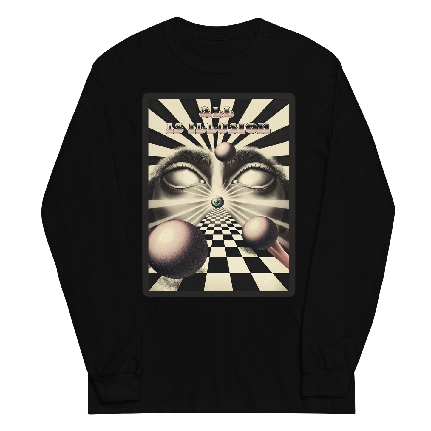 All Is Illusion Graphic Long Sleeve Tee