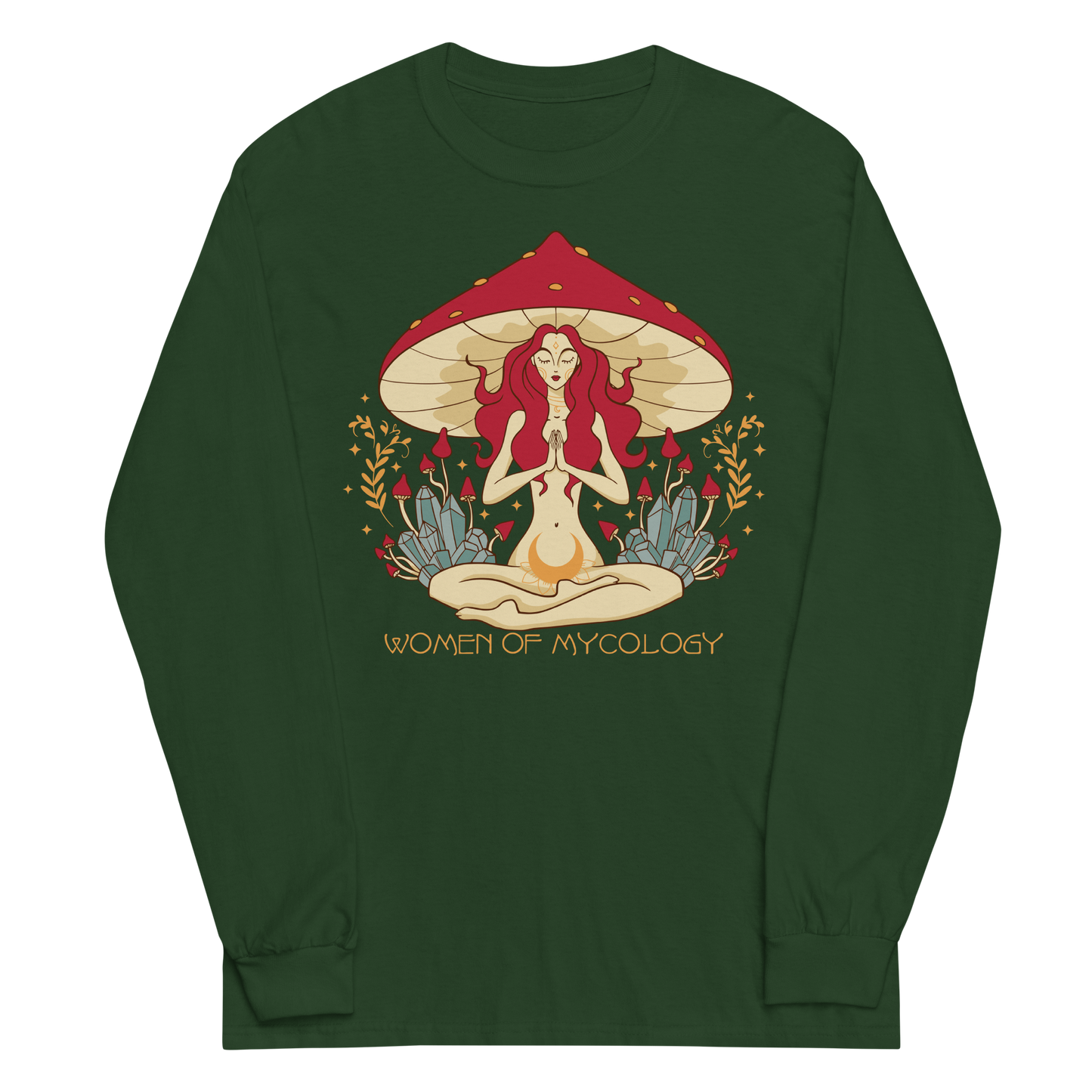 Mystical Woman of Mycology Graphic Long Sleeve Tee