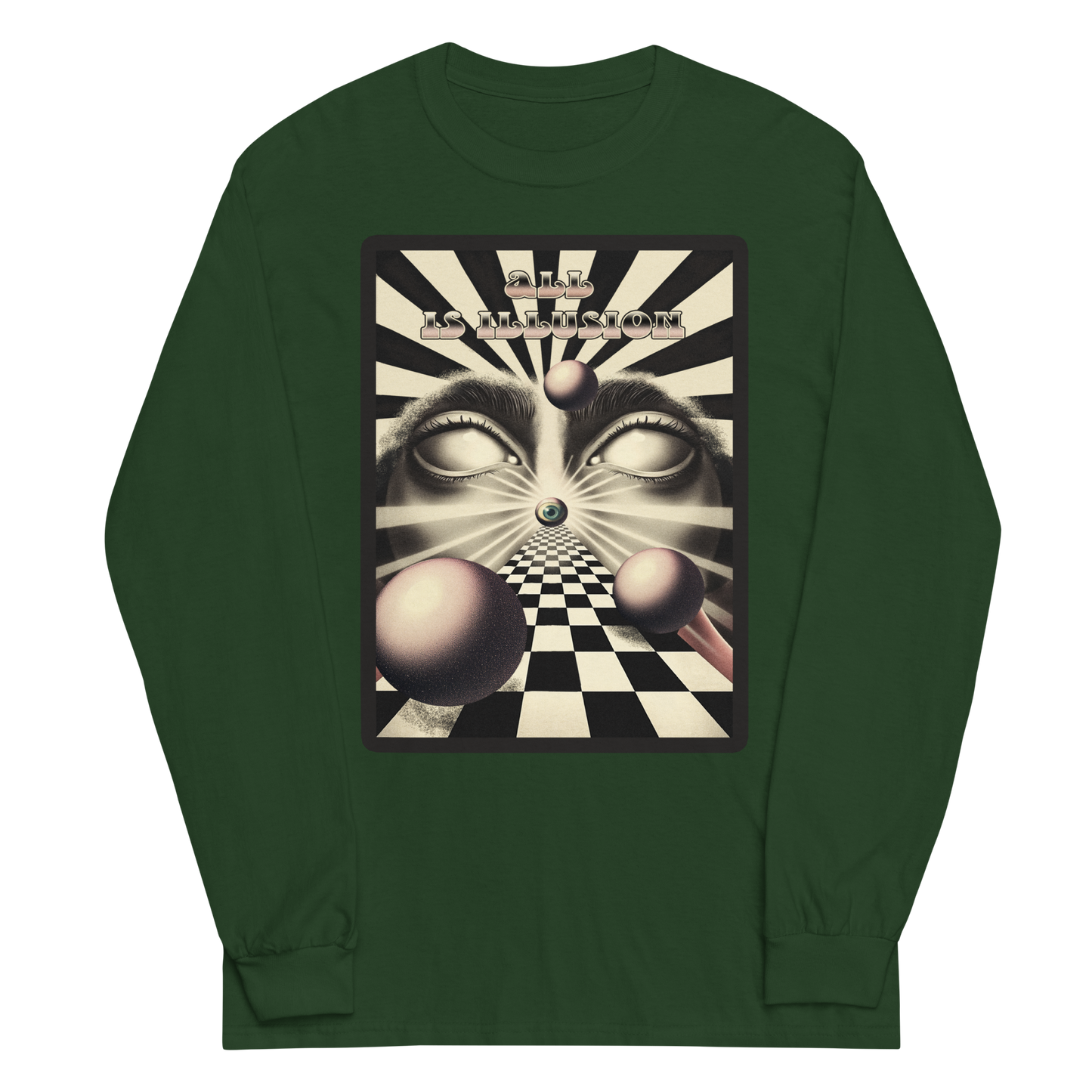 All Is Illusion Graphic Long Sleeve Tee