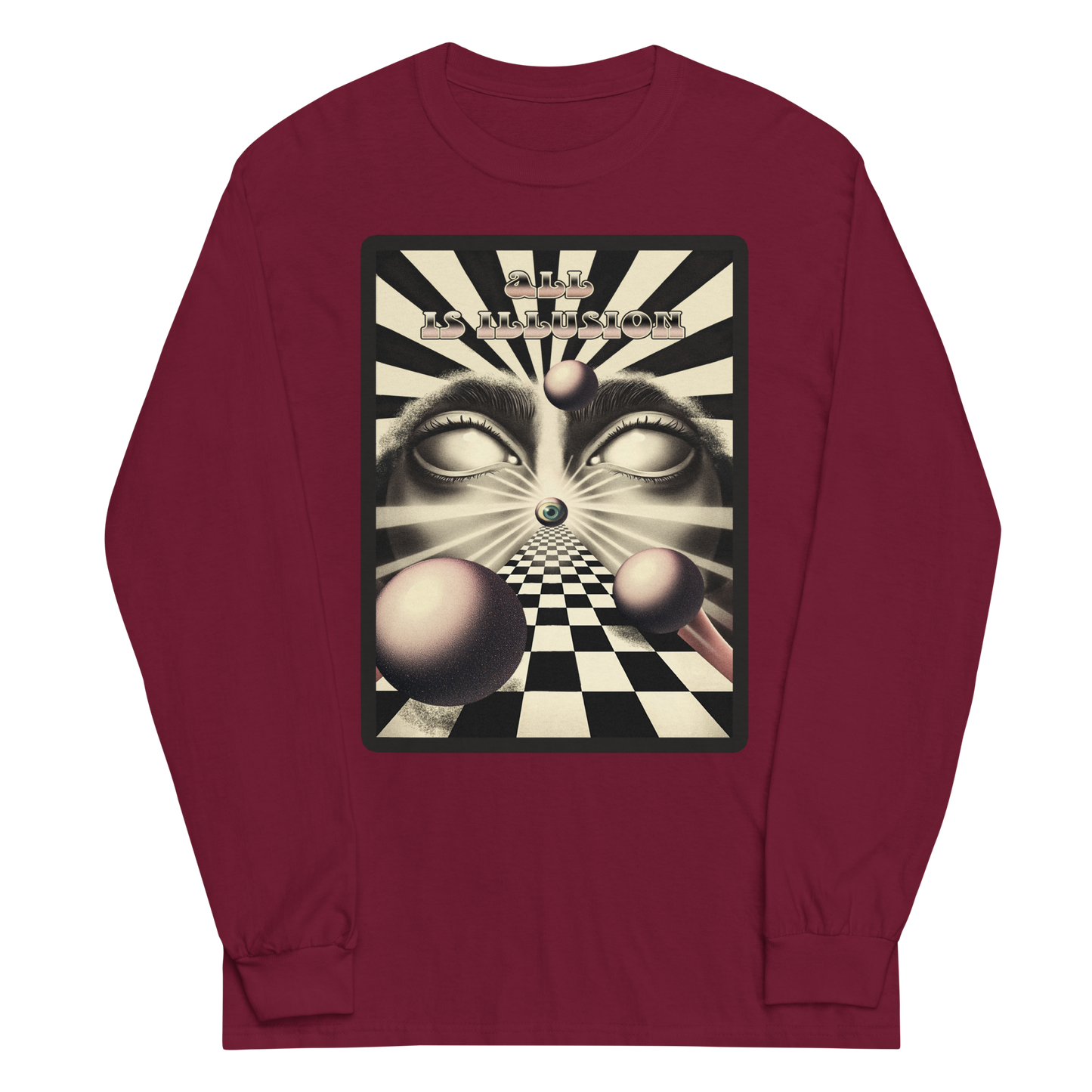 All Is Illusion Graphic Long Sleeve Tee