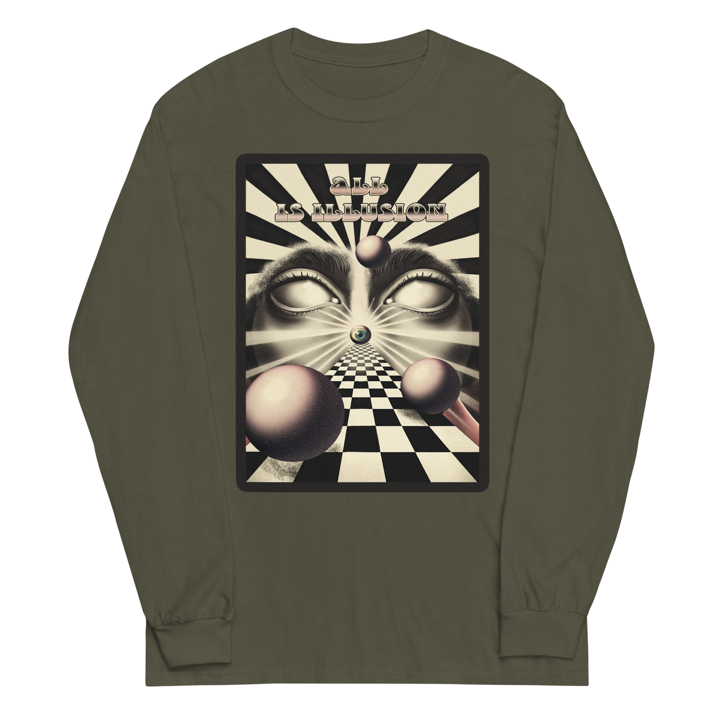 All Is Illusion Graphic Long Sleeve Tee