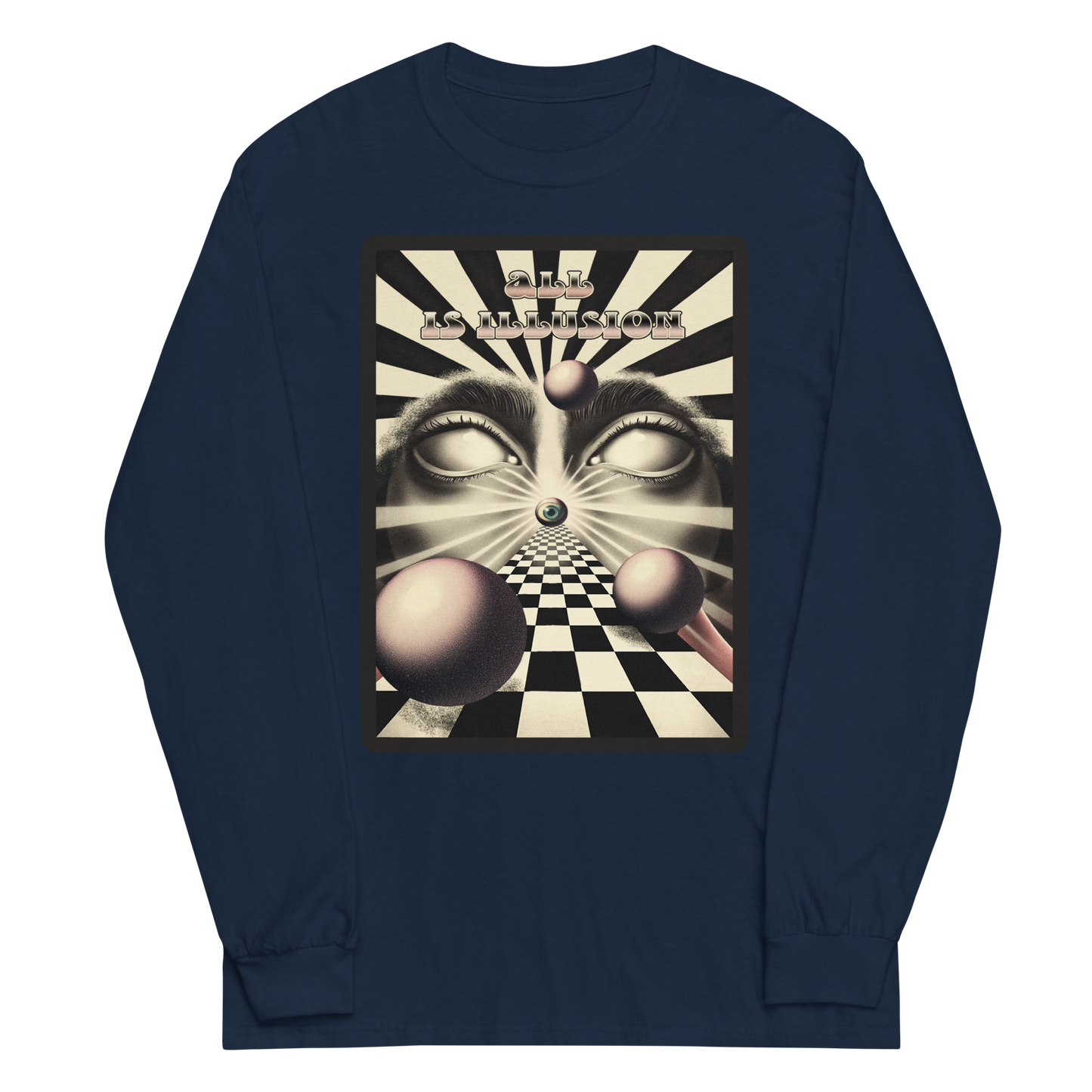 All Is Illusion Graphic Long Sleeve Tee