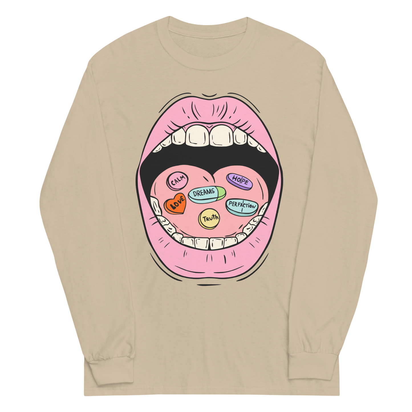 Daily Pills Graphic Long Sleeve Tee