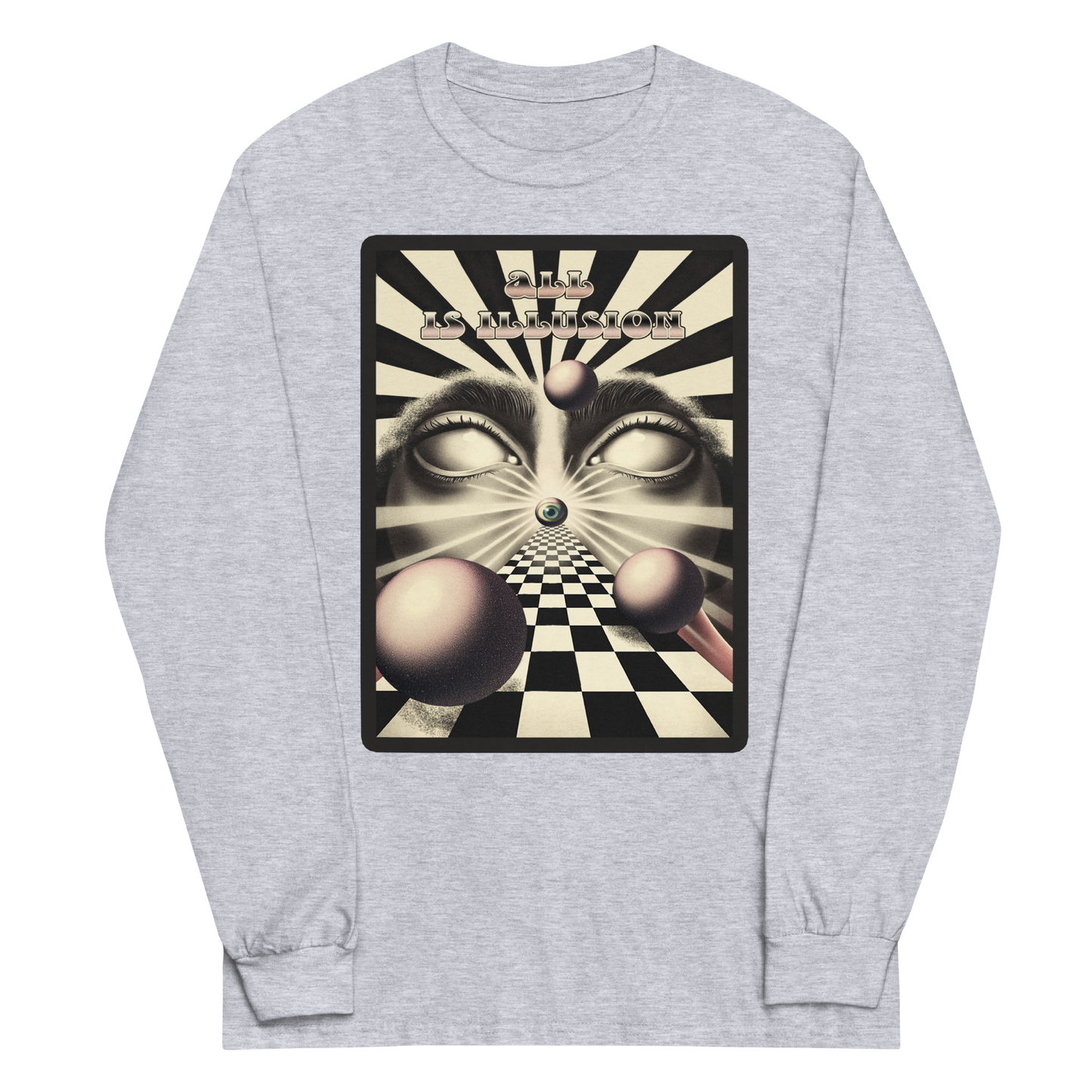 All Is Illusion Graphic Long Sleeve Tee