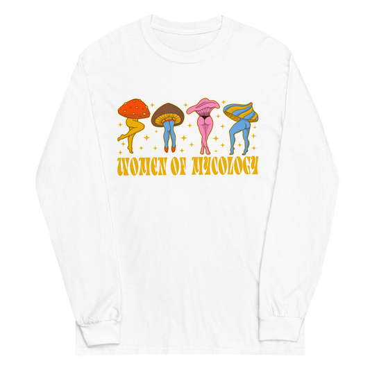 Retro Legs Woman of Mycology Graphic Long Sleeve Tee