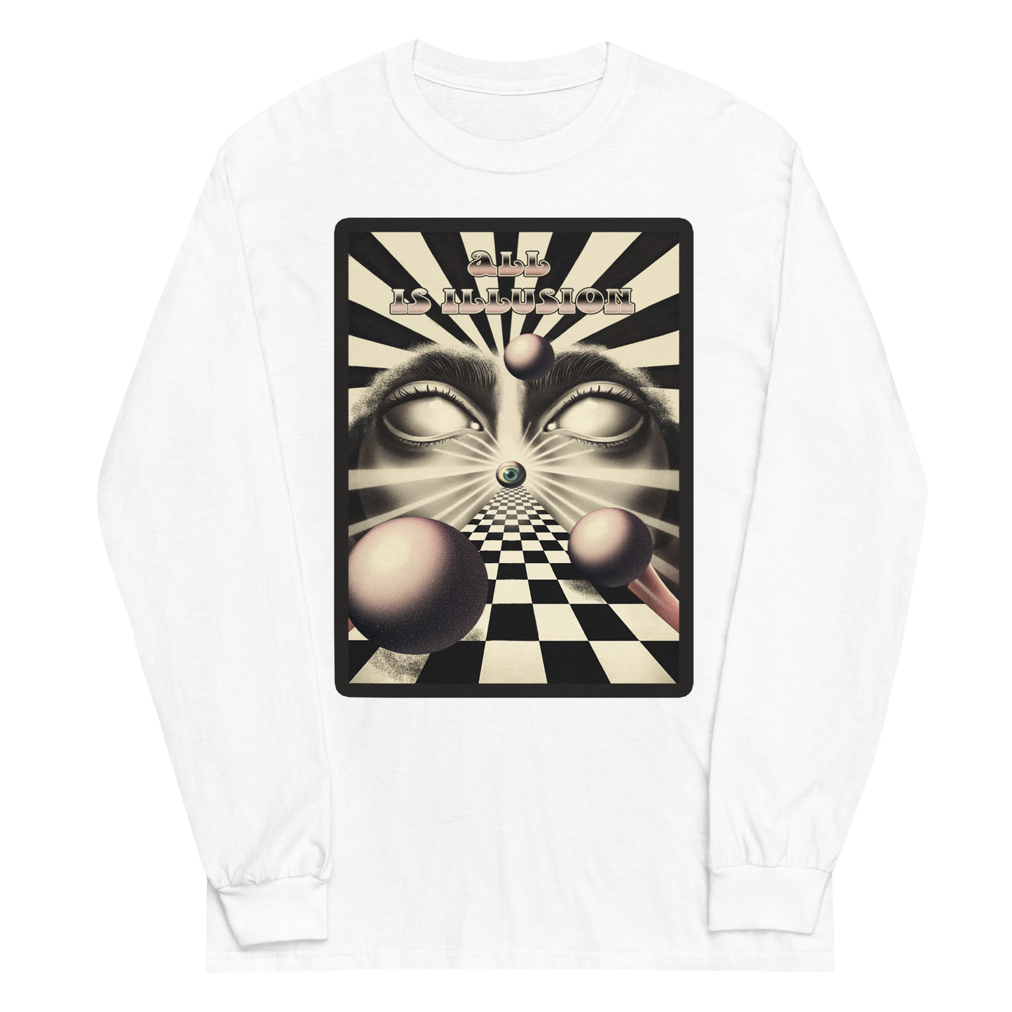 All Is Illusion Graphic Long Sleeve Tee