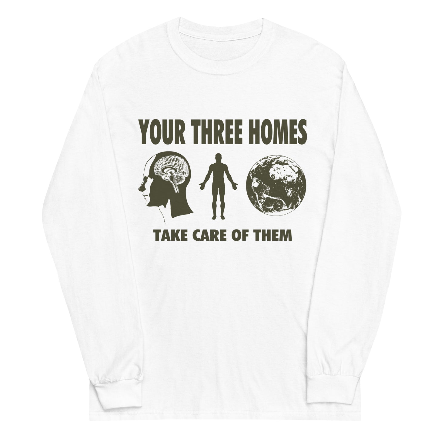 Your Three Homes  Graphic Long Sleeve Tee