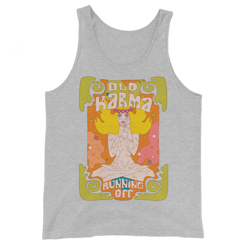 Old Karma Running Off Graphic Tank Top